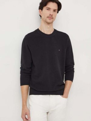 Sweter bawełniany Tommy Hilfiger czarny