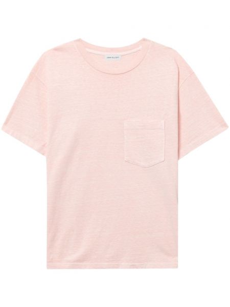 Тениска с джобове John Elliott розово
