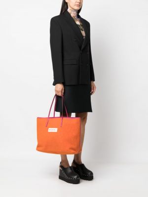 Beidseitig tragbare shopper handtasche Marni orange