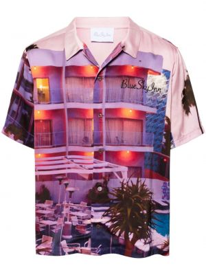 Košeľa s potlačou Blue Sky Inn