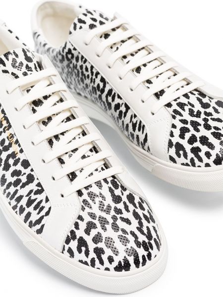 Zapatillas leopardo Saint Laurent blanco