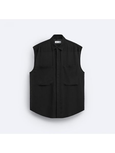 Рубашка из вискозы Zara черная