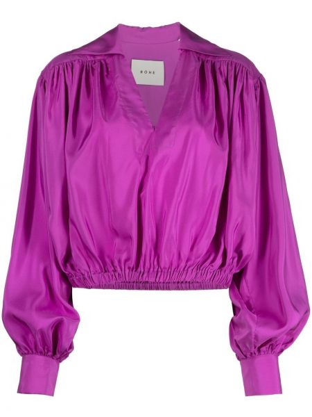 Блуза с v-образно деколте Róhe виолетово