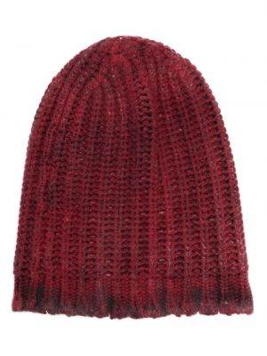 Плетена шапка с градиентным принтом Avant Toi червено