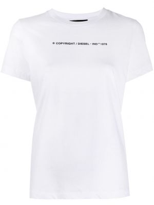 Camiseta slim fit Diesel blanco