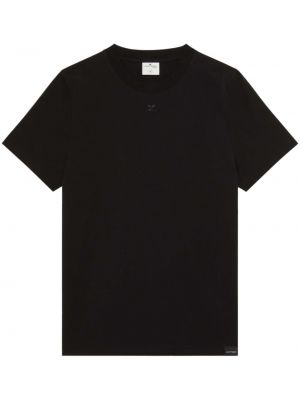 Kokvilnas t-krekls Courreges melns
