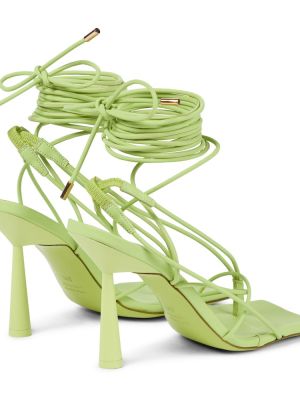 Sandales en cuir Gia Borghini vert