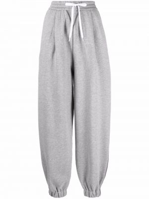 Pantalones de chándal con bordado Miu Miu gris