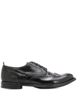 Pantofi brogue cu șireturi din dantelă Officine Creative negru