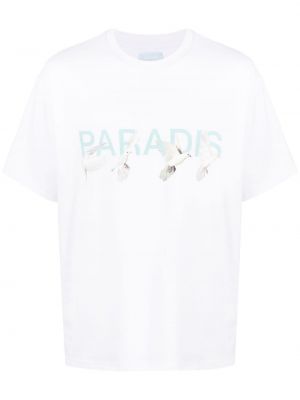 T-shirt mit print 3paradis weiß