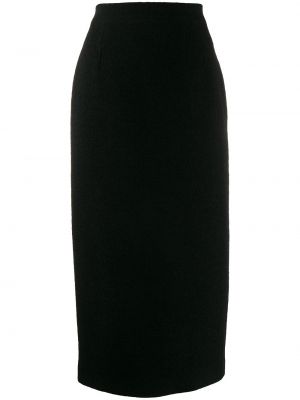 Falda de tubo ajustada de cintura alta Alessandra Rich negro