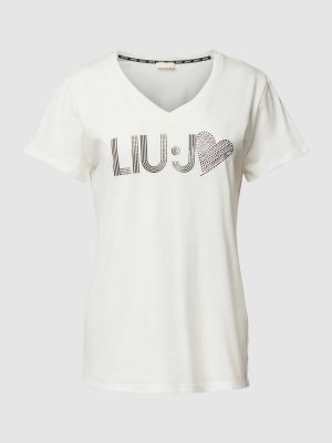 Koszulka bawełniana Liu Jo Sport beżowa