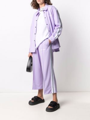Camisa con estampado Palm Angels violeta