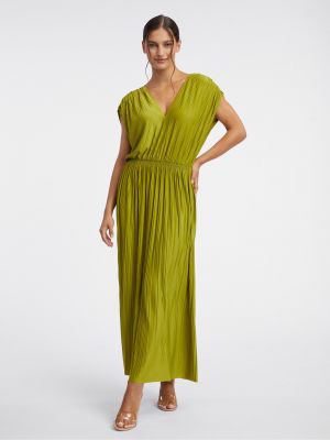 Plisované dlouhé šaty Orsay zelené
