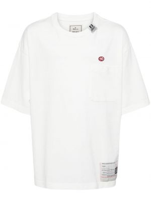 Βαμβακερή μπλούζα με κέντημα Maison Mihara Yasuhiro λευκό