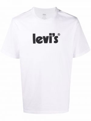 Trykt t-skjorte Levi's hvit