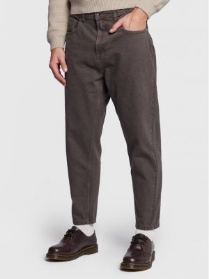 Ravne hlače Redefined Rebel siva