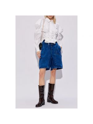 Pantalones cortos de cintura alta Vivienne Westwood azul