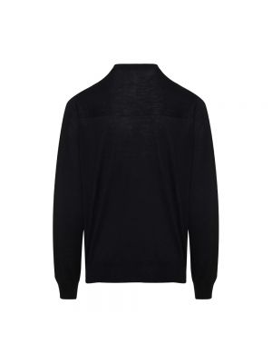 Bluza z okrągłym dekoltem w paski Jil Sander czarna
