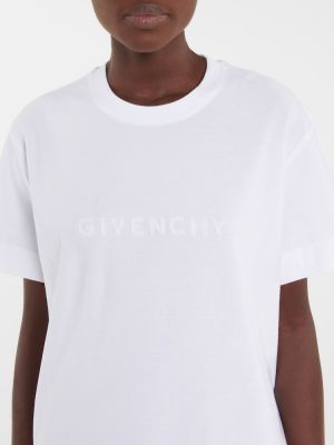 Kokvilnas t-krekls džersija Givenchy balts