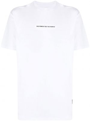T-shirt con stampa The Power For The People bianco