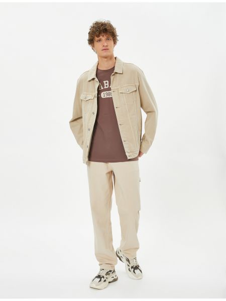 Bavlněné cargo kalhoty s knoflíky s kapsami Koton