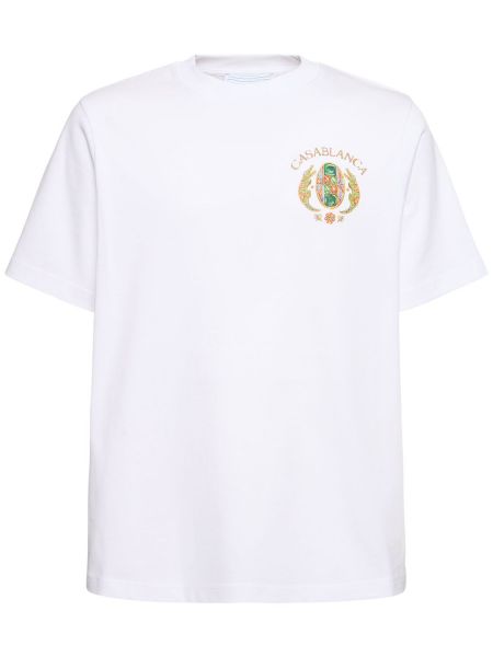Памучна тениска Casablanca бяло