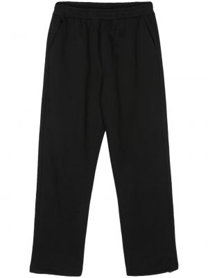 Bavlnené teplákové nohavice s potlačou 44 Label Group čierna