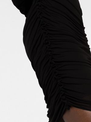 Koktejlové šaty s výstřihem do v Saint Laurent černé