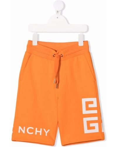 Trykt shorts for jenter Givenchy Kids oransje