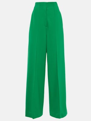 Kalhoty s vysokým pasem relaxed fit Dorothee Schumacher zelené