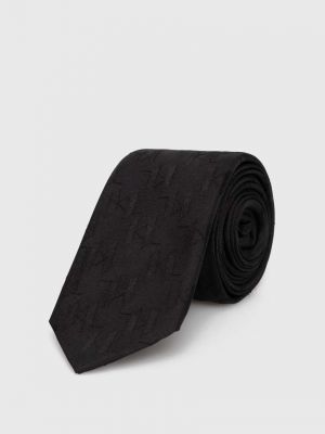 Копринена вратовръзка Karl Lagerfeld черно