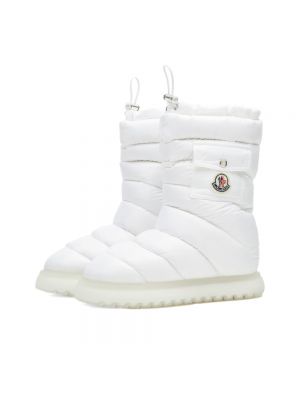 Утепленные ботинки с карманами Moncler белые