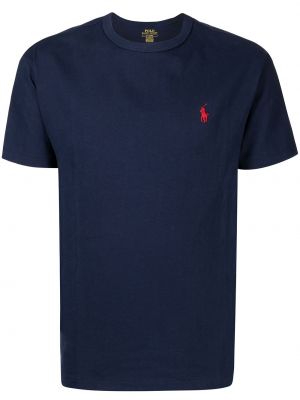 T-shirt mit stickerei aus baumwoll Polo Ralph Lauren blau