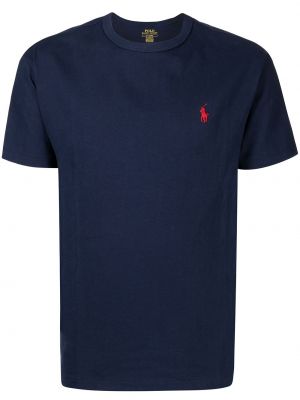 Bomull brodert t-skjorte Polo Ralph Lauren blå