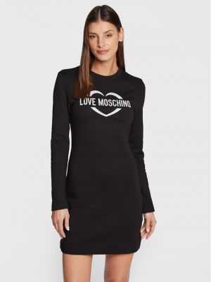 Плетена рокля Love Moschino черно