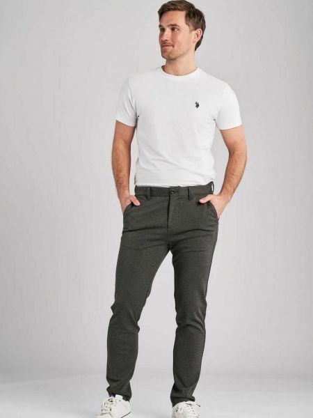 Меланжевые брюки U.s. Polo Assn. серые