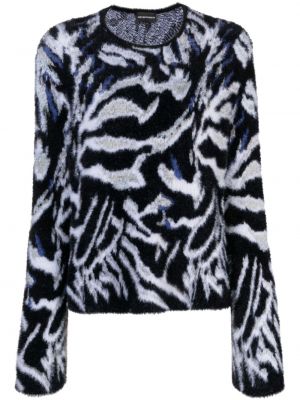 Пуловер с принт зебра Emporio Armani