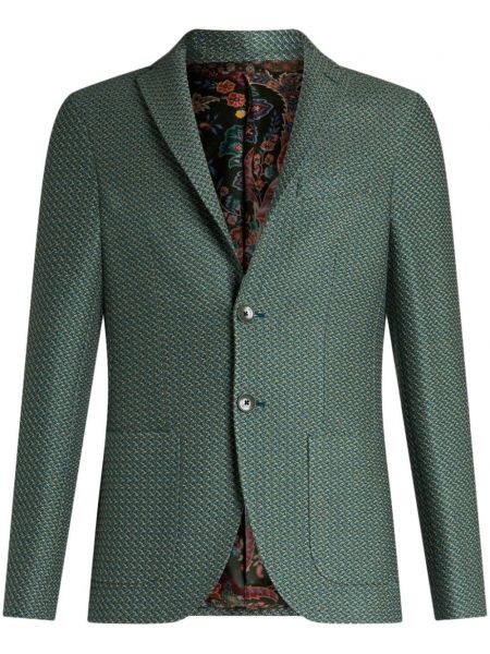 Blazer en coton Etro vert