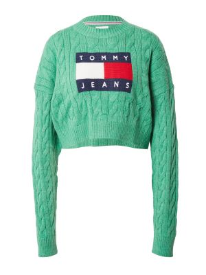 Πουλόβερ Tommy Jeans πράσινο