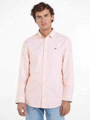 Дънкова риза Tommy Jeans розово