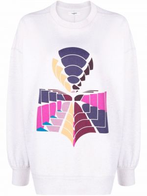 Sweatshirt mit print Marant Etoile weiß
