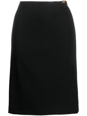 Midi sukňa Versace čierna