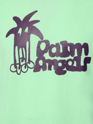 Памучна тениска Palm Angels зелено