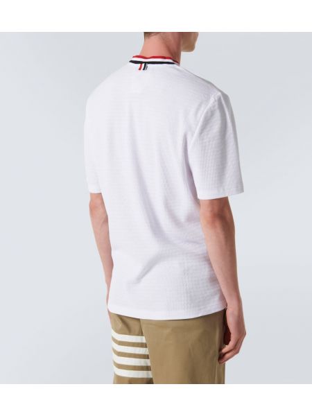 Camiseta de algodón Thom Browne blanco
