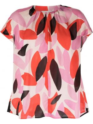 Abstrakt trykk bluse Essentiel Antwerp rosa