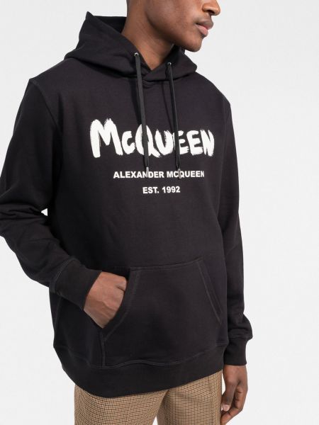 Mikina s kapucí Alexander Mcqueen černá