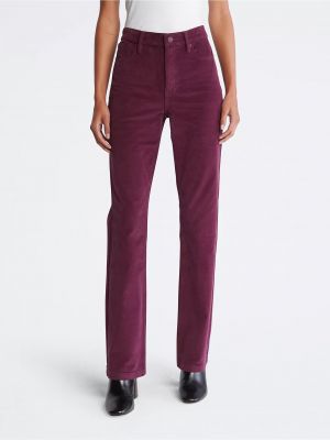 Бордовые джинсы скинни с высокой талией слим Calvin Klein