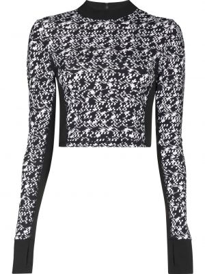 Trykt crop top Sweaty Betty svart