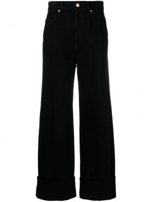 Voľné džínsy s vysokým pásom Ulla Johnson čierna